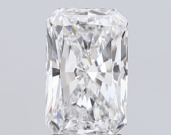 3.06 Carat Radiant Lab Diamond with  Cut Diamond in 14KT  view 1
