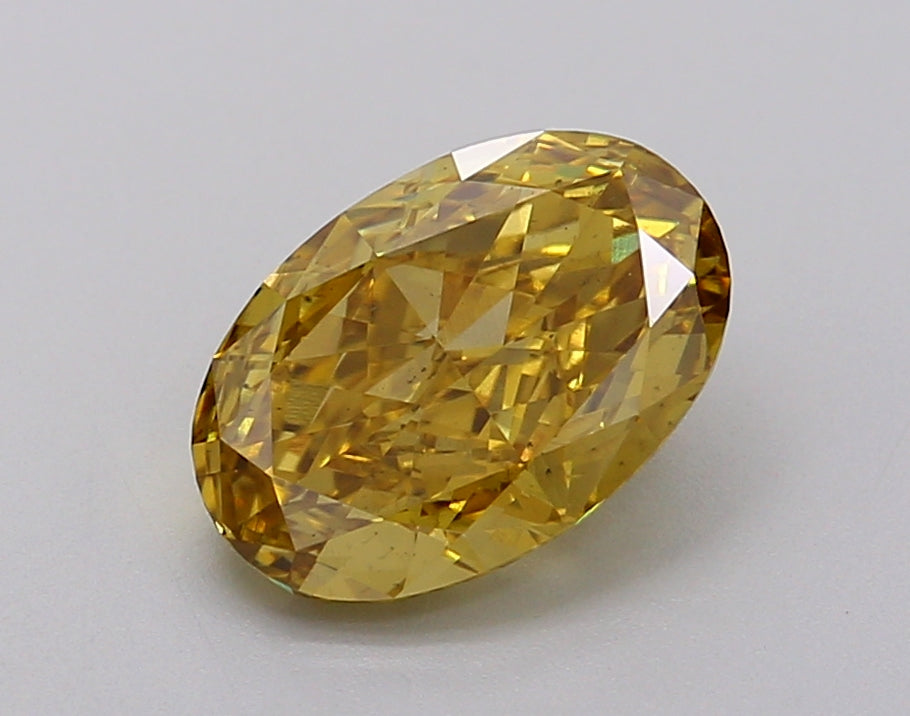 1.66 Carat Oval Lab Diamond with  Cut Diamond in 14KT  view 1
