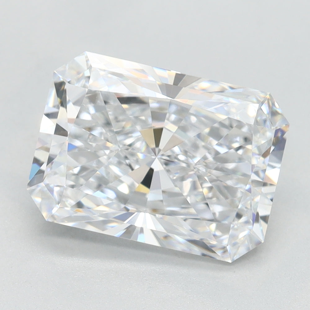 3.03 Carat Radiant Lab Diamond with  Cut Diamond in 14KT  view 1
