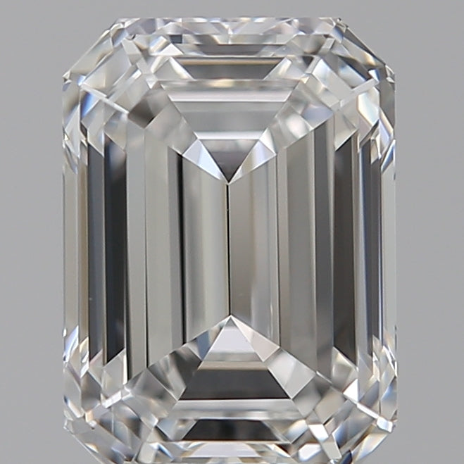 1.5 Carat Emerald Lab Diamond with  Cut Diamond in 14KT  view 1
