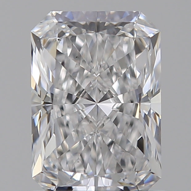 1.0 Carat Radiant Lab Diamond with  Cut Diamond in 14KT  view 1

