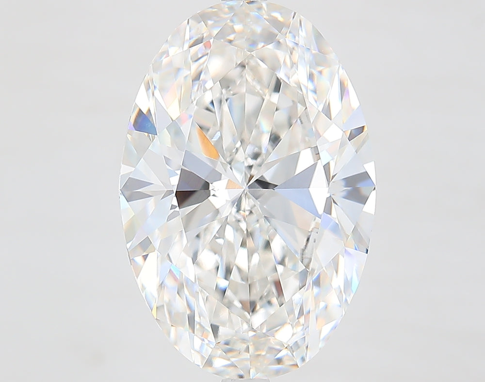 8.0 Carat Oval Lab Diamond with  Cut Diamond in 14KT  view 1
