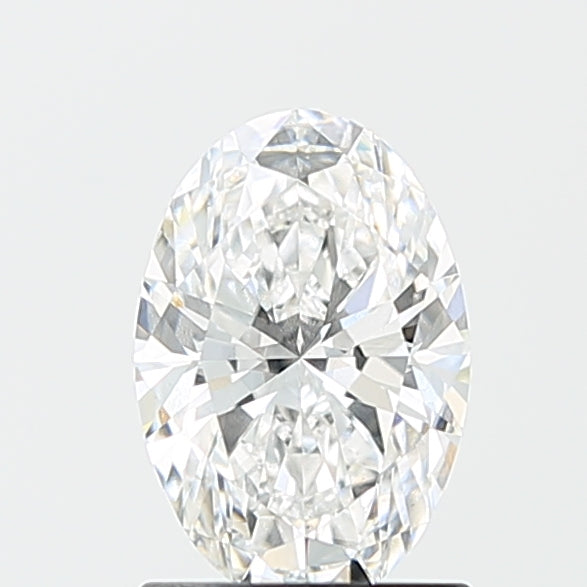 1.24 Carat Oval Lab Diamond with  Cut Diamond in 14KT  view 1
