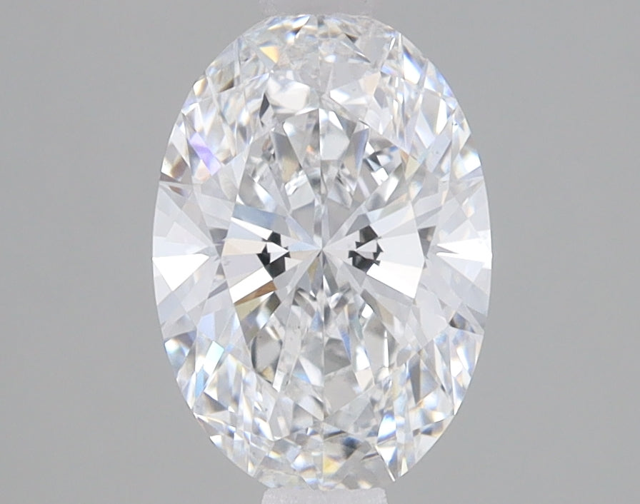 1.55 Carat Oval Lab Diamond with  Cut Diamond in 14KT  view 1
