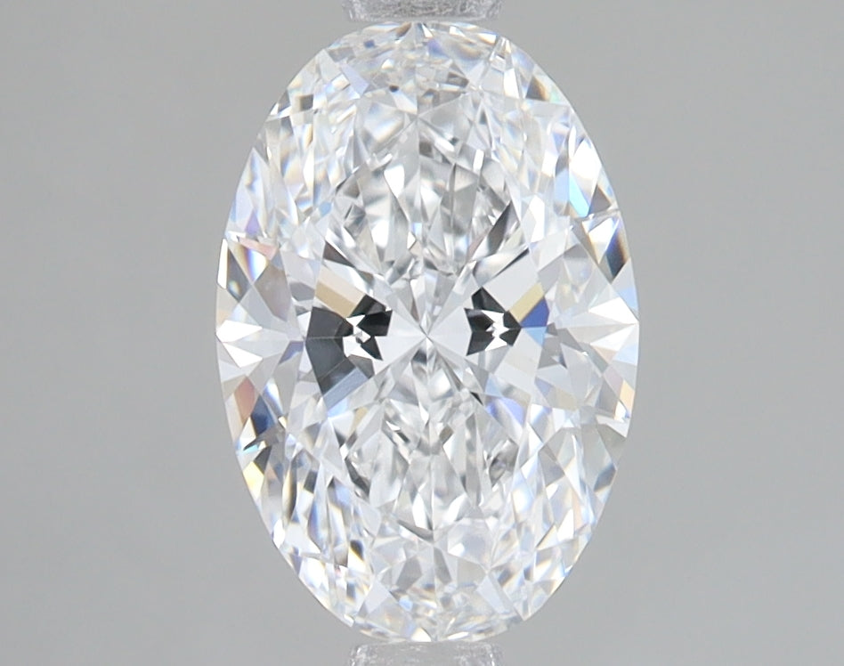 1.63 Carat Oval Lab Diamond with  Cut Diamond in 14KT  view 1
