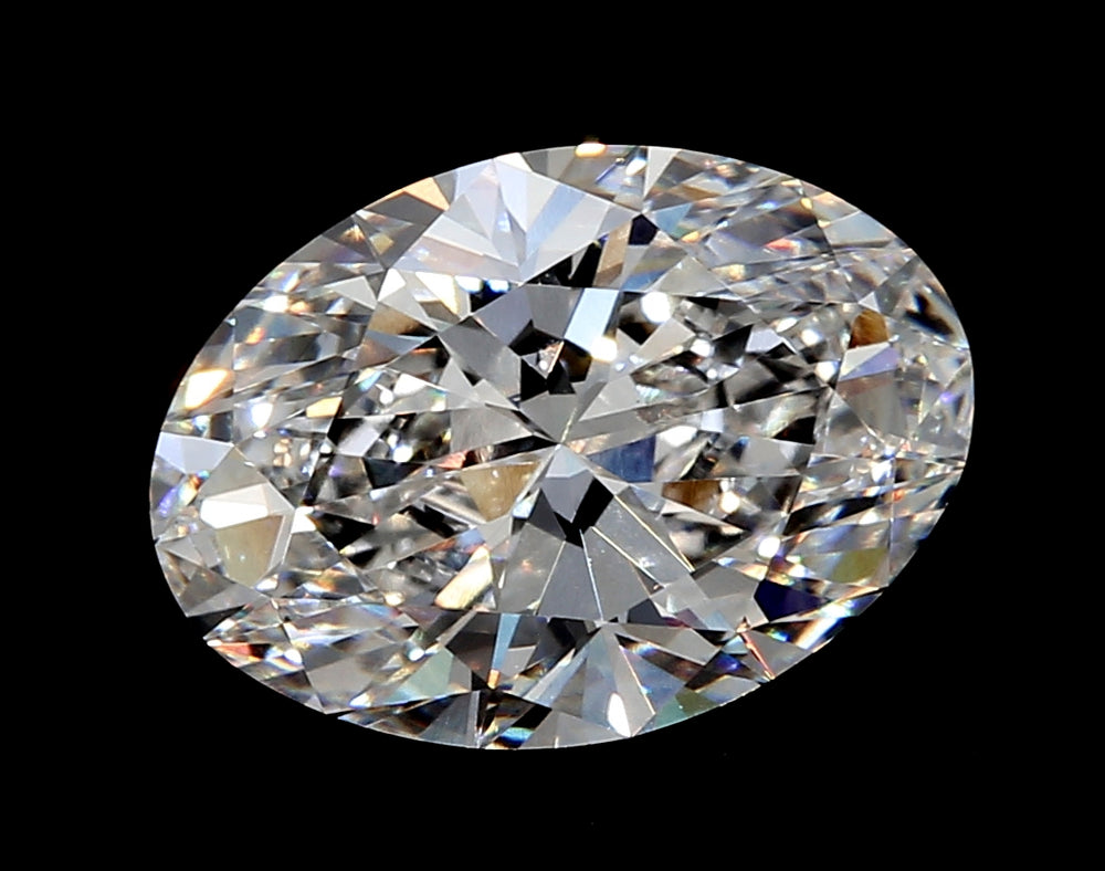 1.56 Carat Oval Lab Diamond with  Cut Diamond in 14KT  view 1
