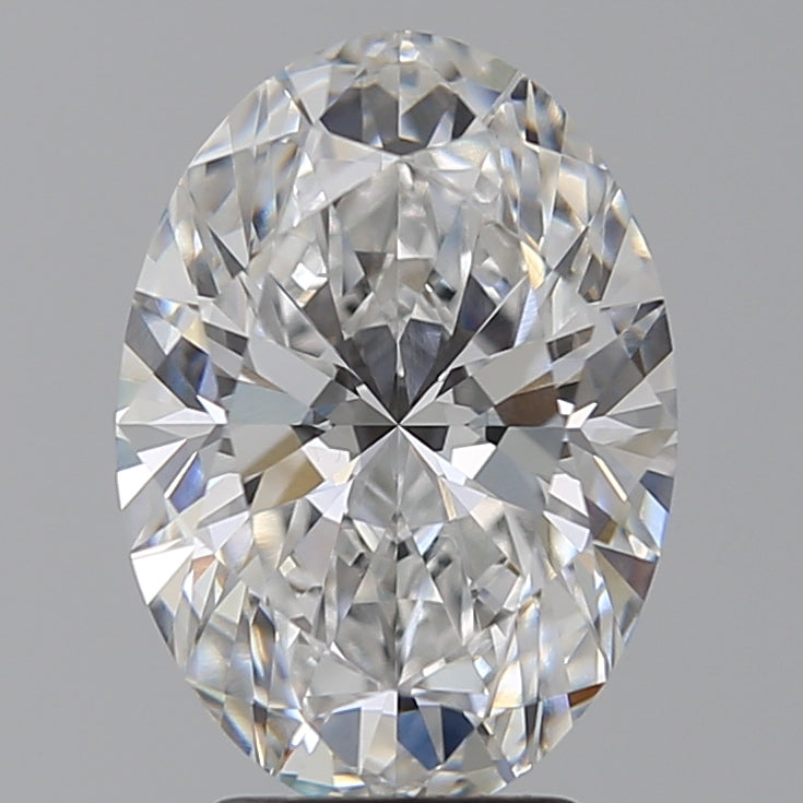 3.57 Carat Oval Lab Diamond with  Cut Diamond in 14KT  view 1
