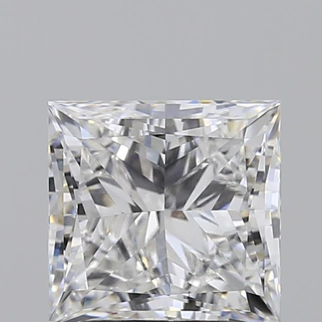 3.0 Carat Princess Lab Diamond with  Cut Diamond in 14KT  view 1
