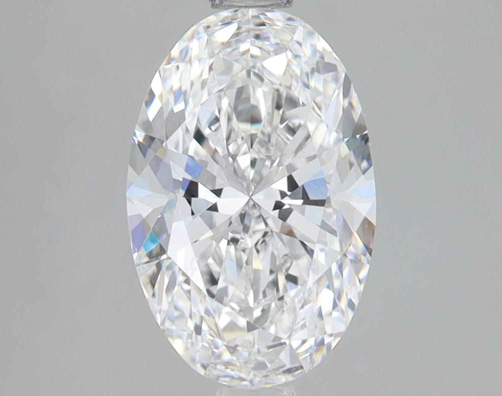 2.05 Carat Oval Lab Diamond with  Cut Diamond in 14KT  view 1
