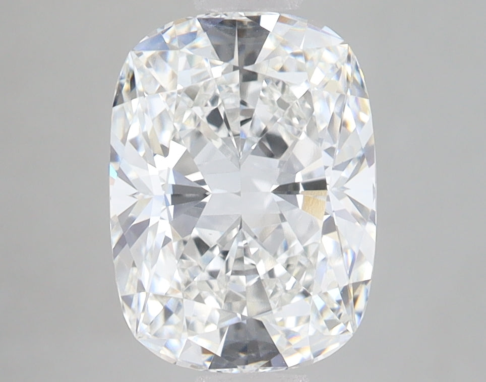 2.51 Carat Cushion Lab Diamond with  Cut Diamond in 14KT  view 1
