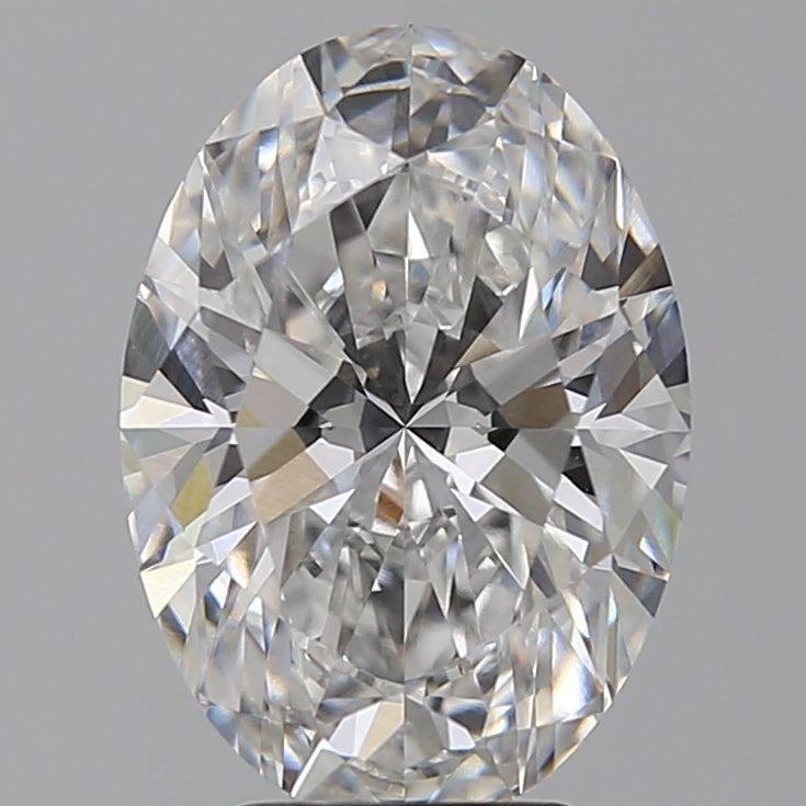 4.27 Carat Oval Lab Diamond with  Cut Diamond in 14KT  view 1

