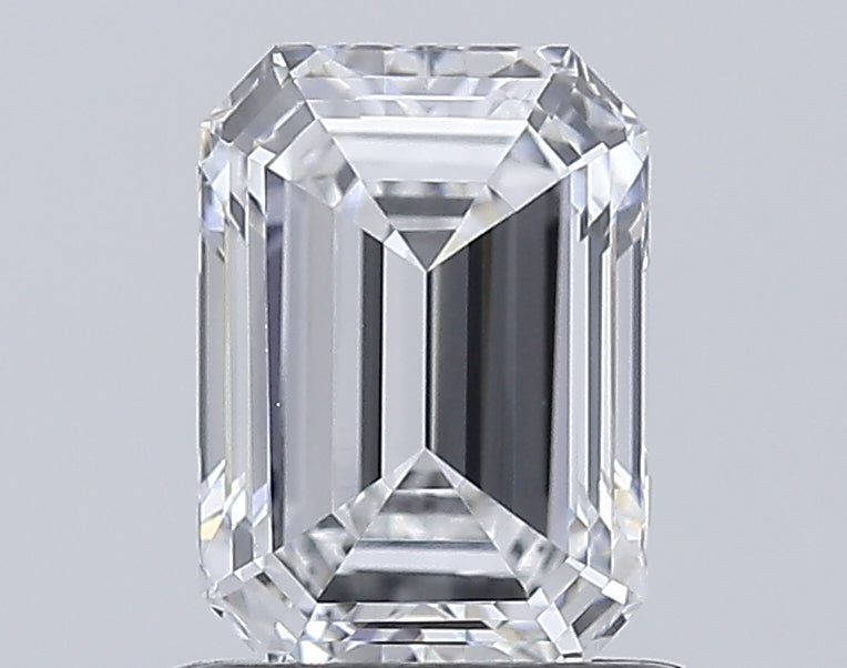 1.57 Carat Emerald Lab Diamond with  Cut Diamond in 14KT  view 1
