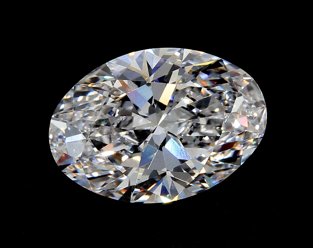 1.5 Carat Oval Lab Diamond with  Cut Diamond in 14KT  view 1
