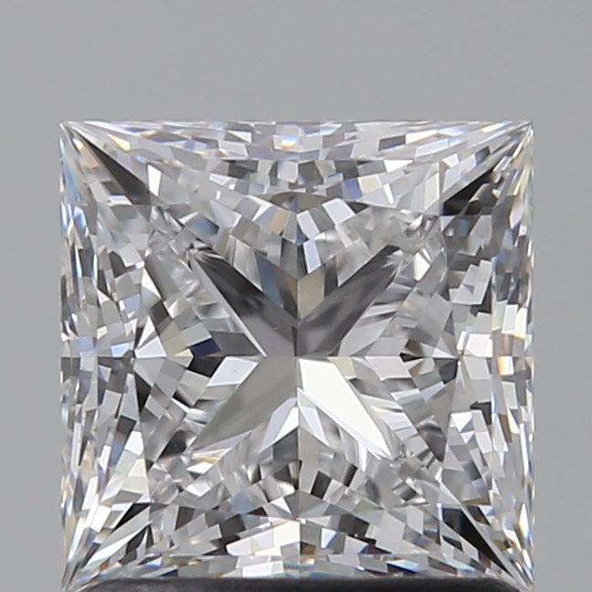 1.5 Carat Princess Lab Diamond with  Cut Diamond in 14KT  view 1
