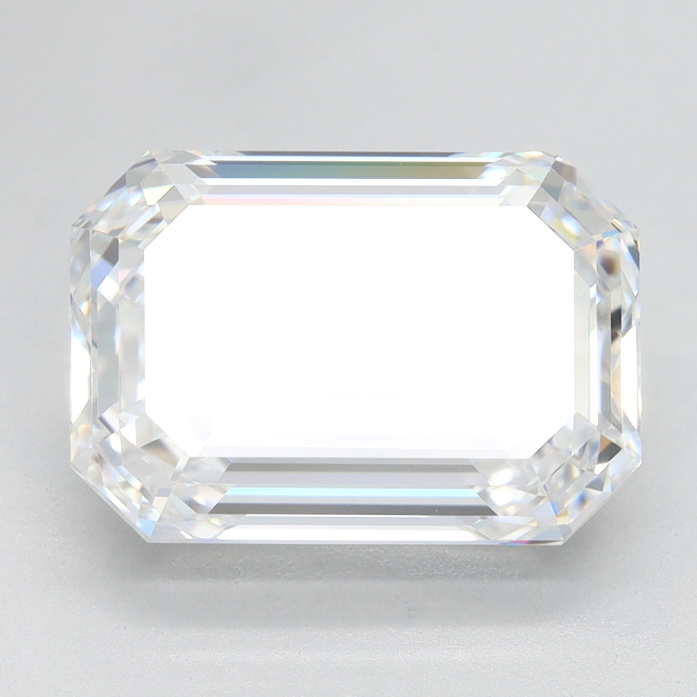 5.13 Carat Emerald Lab Diamond with  Cut Diamond in 14KT  view 1
