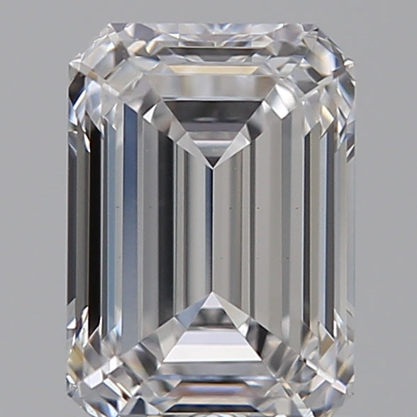 1.04 Carat Emerald Lab Diamond with  Cut Diamond in 14KT  view 1
