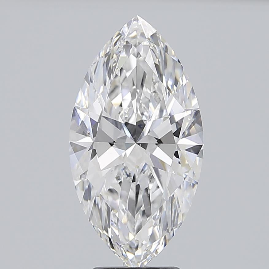 4.0 Carat Marquise Lab Diamond with  Cut Diamond in 14KT  view 1
