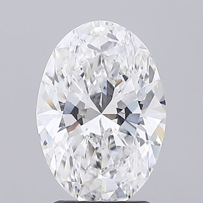 2.54 Carat Oval Lab Diamond with  Cut Diamond in 14KT  view 1
