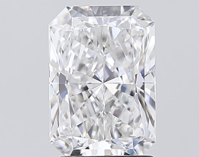 2.4 Carat Radiant Lab Diamond with  Cut Diamond in 14KT  view 1
