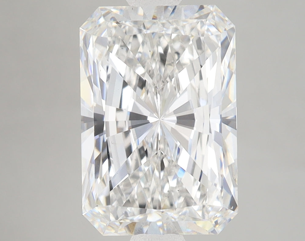 3.54 Carat Radiant Lab Diamond with  Cut Diamond in 14KT  view 1
