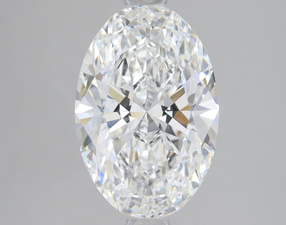 2.53 Carat Oval Lab Diamond with  Cut Diamond in 14KT  view 1
