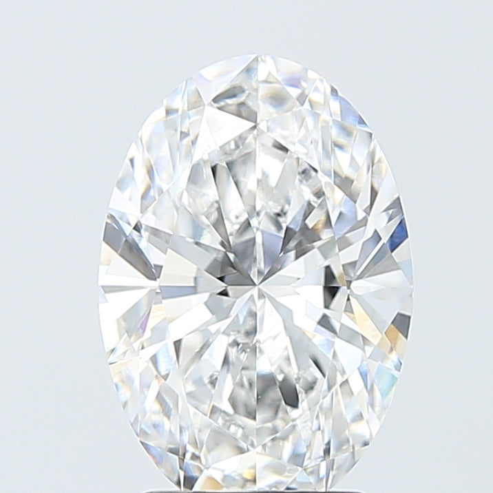 3.04 Carat Oval Lab Diamond with  Cut Diamond in 14KT  view 1
