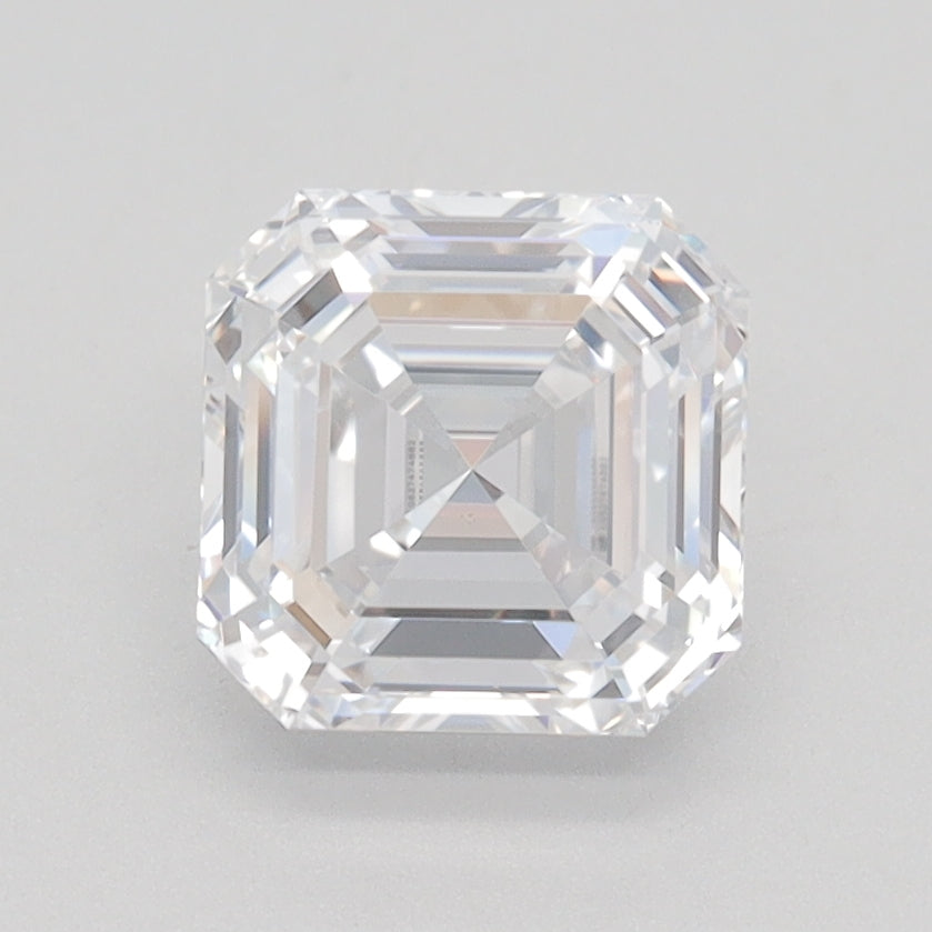 1.59 Carat Asscher Lab Diamond with  Cut Diamond in 14KT  view 1
