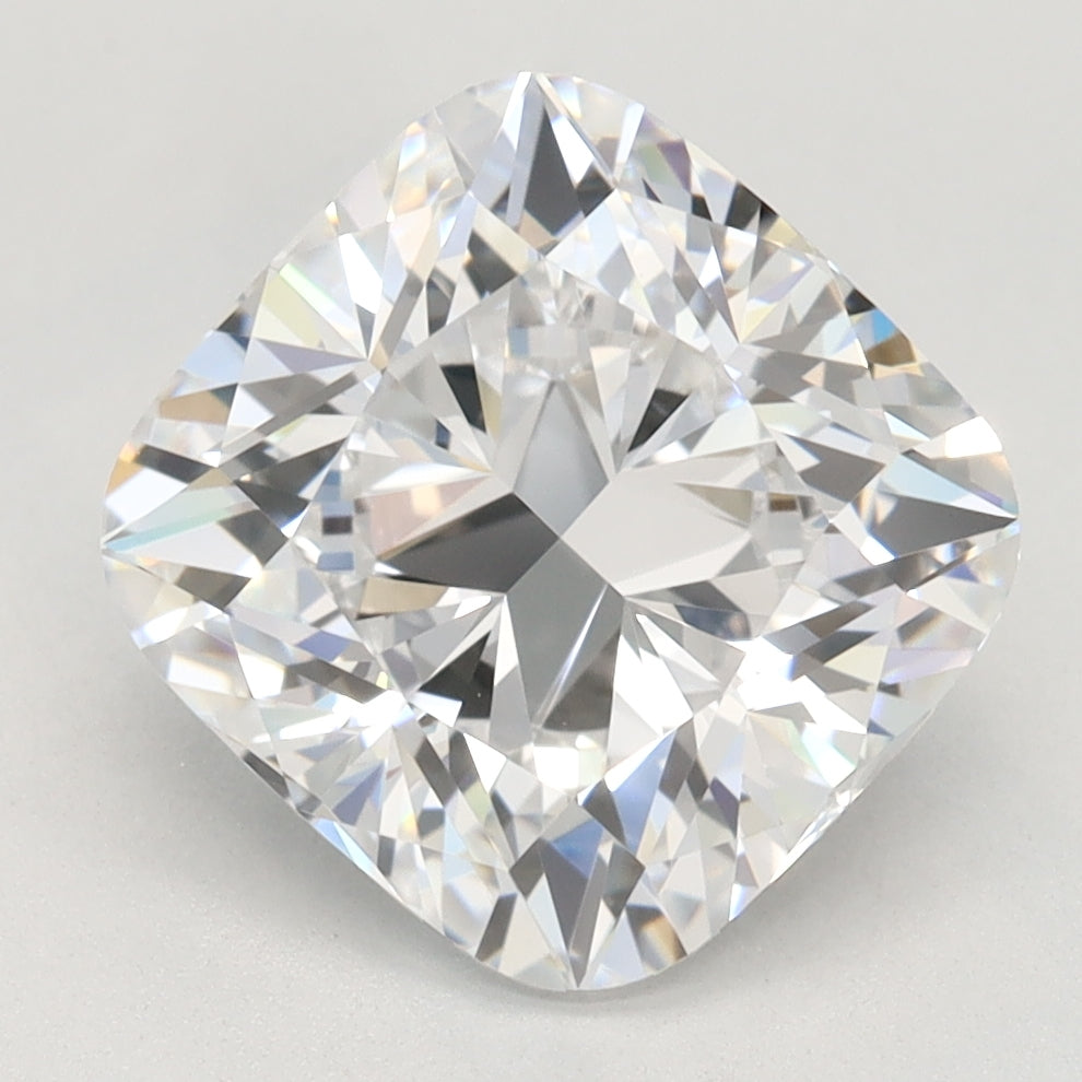 3.12 Carat Cushion Lab Diamond with  Cut Diamond in 14KT  view 1
