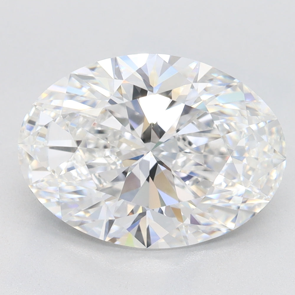 3.11 Carat Oval Lab Diamond with  Cut Diamond in 14KT  view 1
