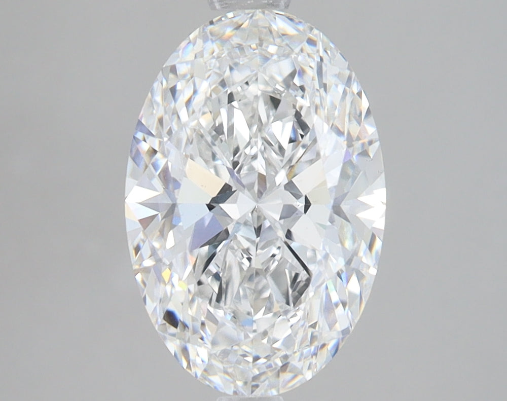 2.5 Carat Oval Lab Diamond with  Cut Diamond in 14KT  view 1
