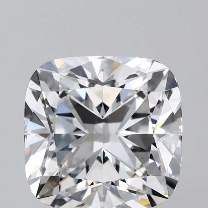 2.26 Carat Cushion Lab Diamond with  Cut Diamond in 14KT  view 1
