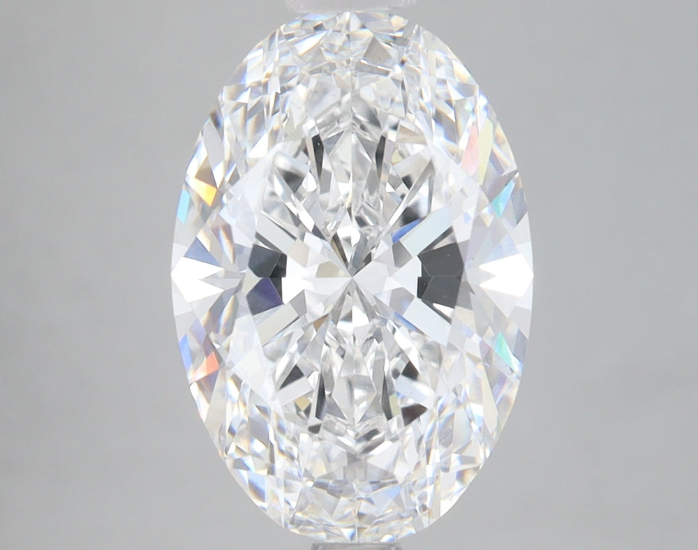 3.75 Carat Oval Lab Diamond with  Cut Diamond in 14KT  view 1
