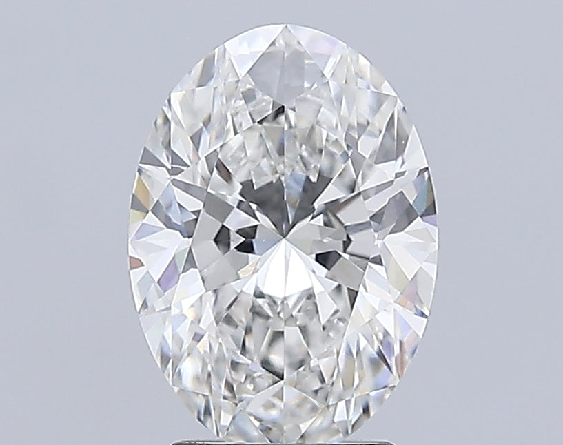 3.09 Carat Oval Lab Diamond with  Cut Diamond in 14KT  view 1
