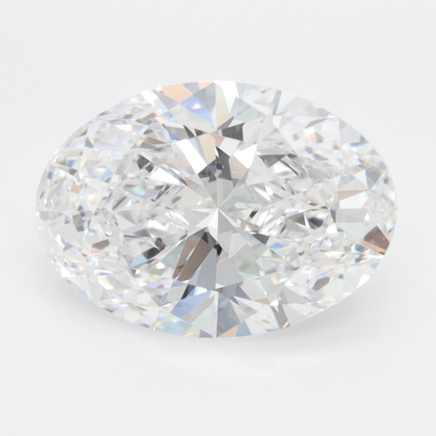 1.0 Carat Oval Lab Diamond with  Cut Diamond in 14KT  view 1
