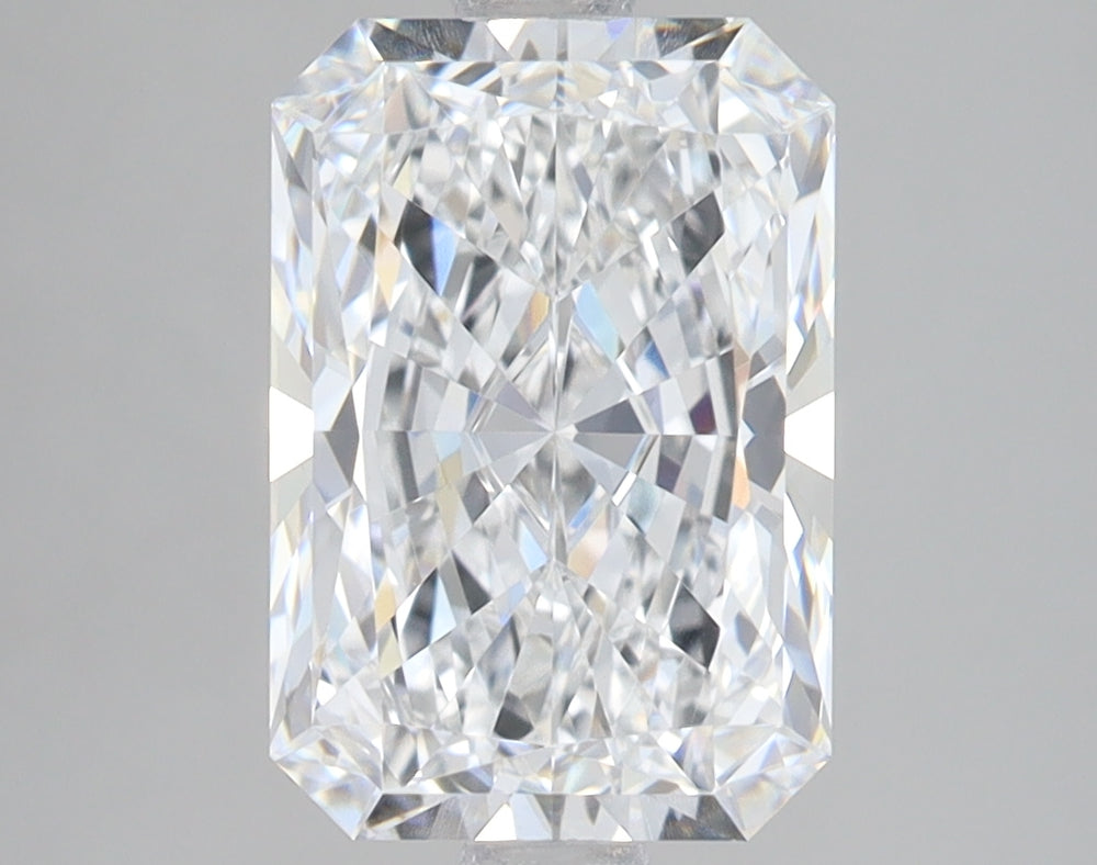 3.08 Carat Radiant Lab Diamond with  Cut Diamond in 14KT  view 1
