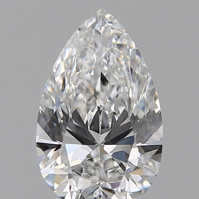 1.0 Carat Pear Lab Diamond with  Cut Diamond in 14KT  view 1
