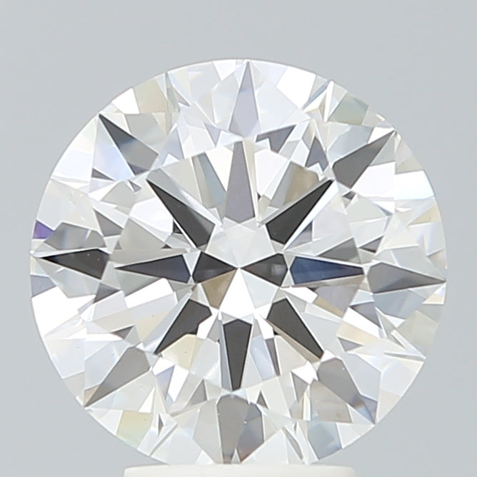 4.12 Carat Round Lab Diamond with  Cut Diamond in 14KT  view 1
