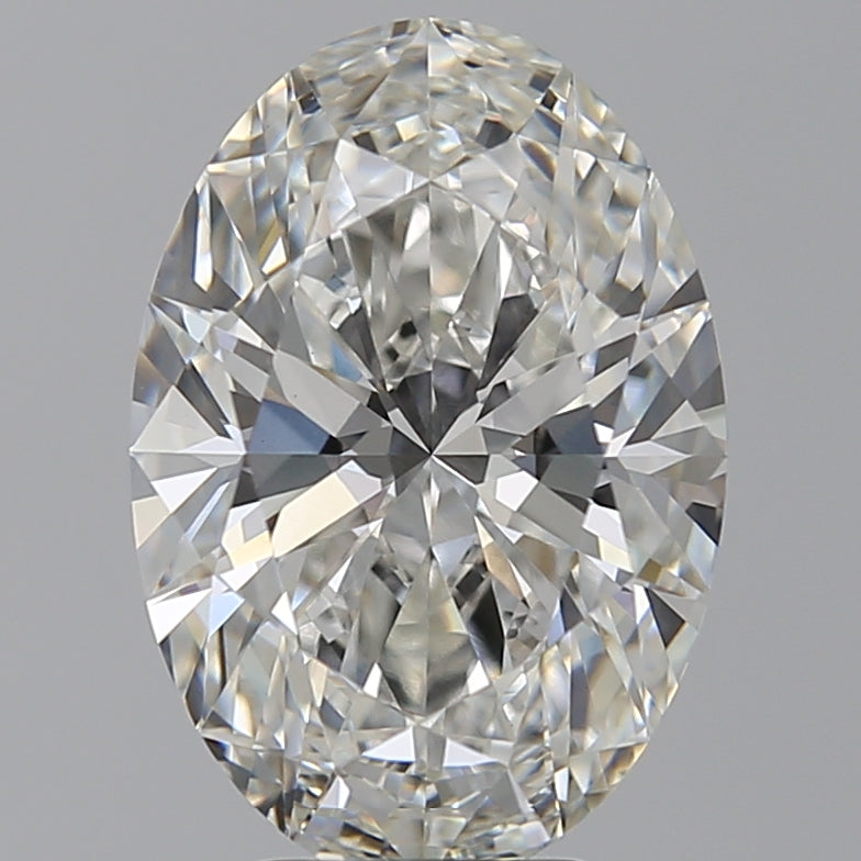 5.07 Carat Oval Lab Diamond with  Cut Diamond in 14KT  view 1
