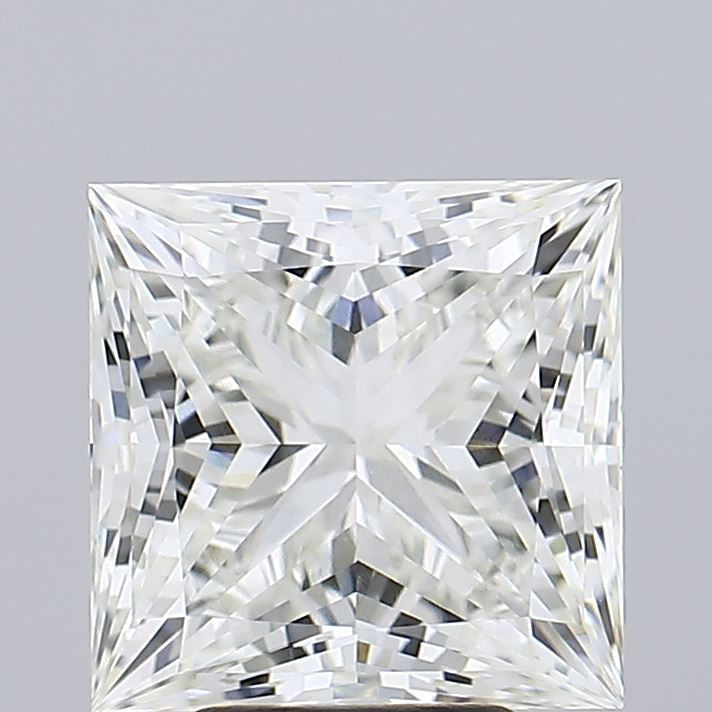 5.08 Carat Princess Lab Diamond with  Cut Diamond in 14KT  view 1
