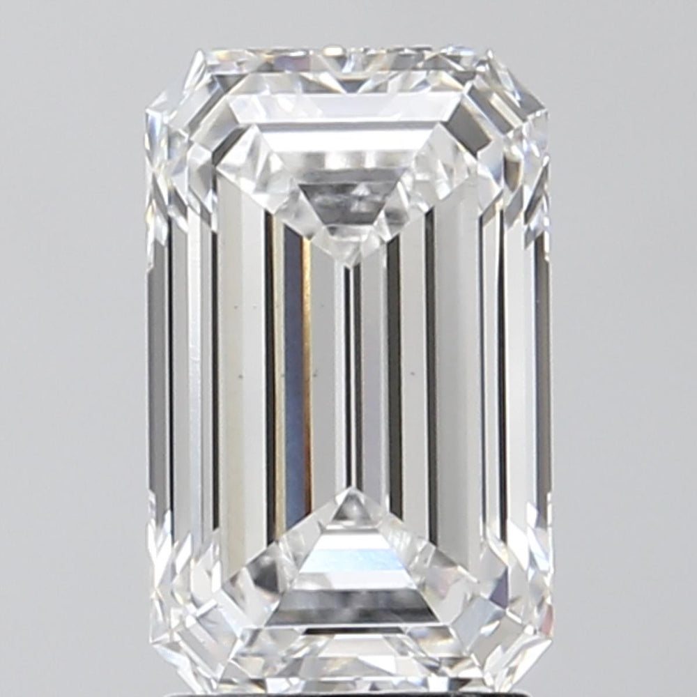2.36 Carat Emerald Lab Diamond with  Cut Diamond in 14KT  view 1
