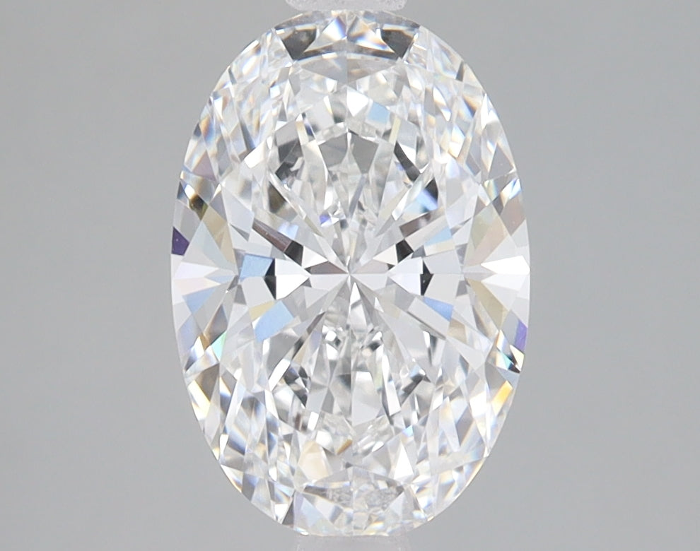 2.06 Carat Oval Lab Diamond with  Cut Diamond in 14KT  view 1
