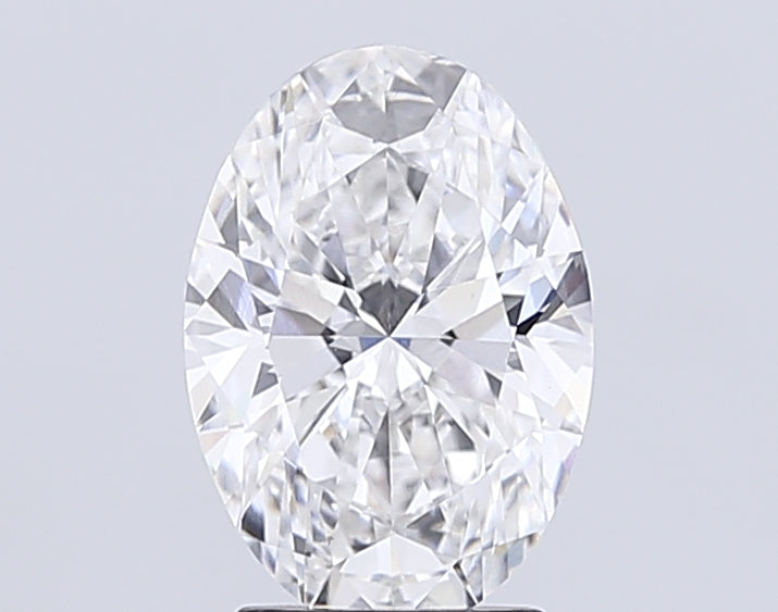 2.76 Carat Oval Lab Diamond with  Cut Diamond in 14KT  view 1
