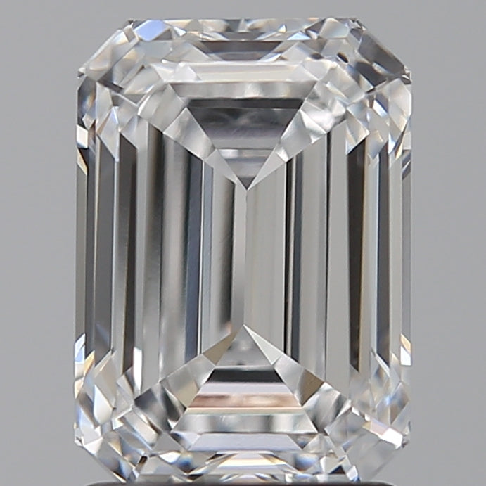 2.0 Carat Emerald Lab Diamond with  Cut Diamond in 14KT  view 1
