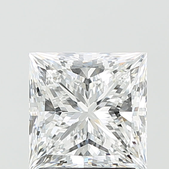 2.15 Carat Princess Lab Diamond with  Cut Diamond in 14KT  view 1
