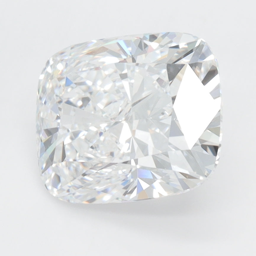 3.03 Carat Cushion Lab Diamond with  Cut Diamond in 14KT  view 1
