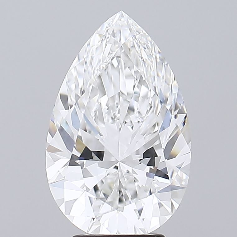 4.31 Carat Pear Lab Diamond with  Cut Diamond in 14KT  view 1
