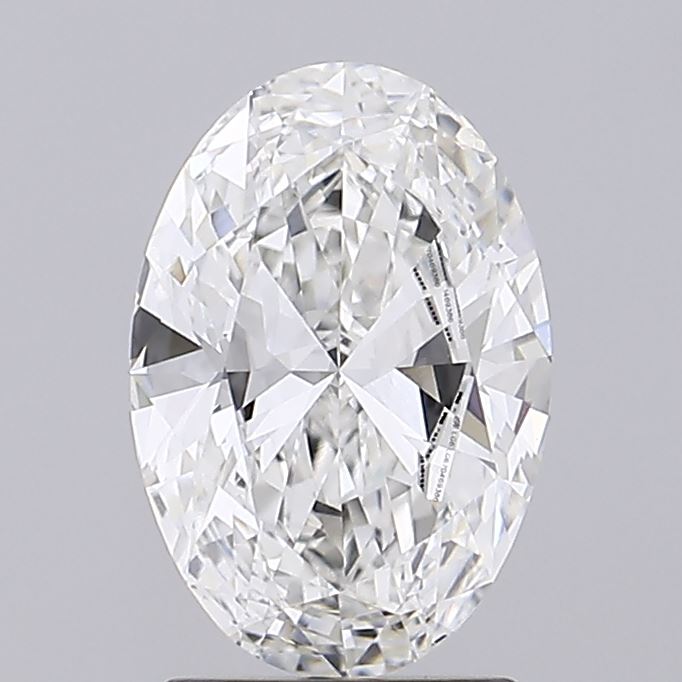 2.01 Carat Oval Lab Diamond with  Cut Diamond in 14KT  view 1
