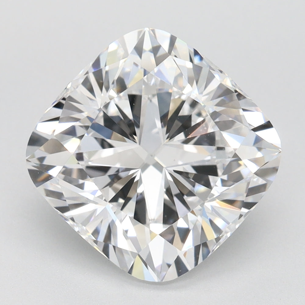 3.58 Carat Cushion Lab Diamond with  Cut Diamond in 14KT  view 1
