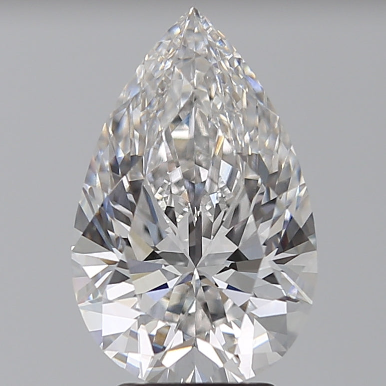 3.77 Carat Pear Lab Diamond with  Cut Diamond in 14KT  view 1

