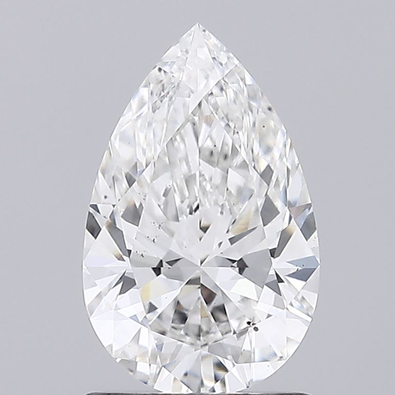 1.26 Carat Pear Lab Diamond with  Cut Diamond in 14KT  view 1
